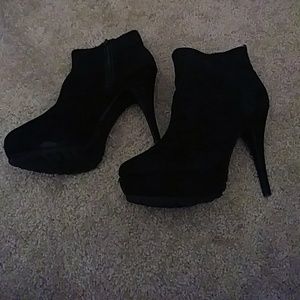 Black Suede Booties